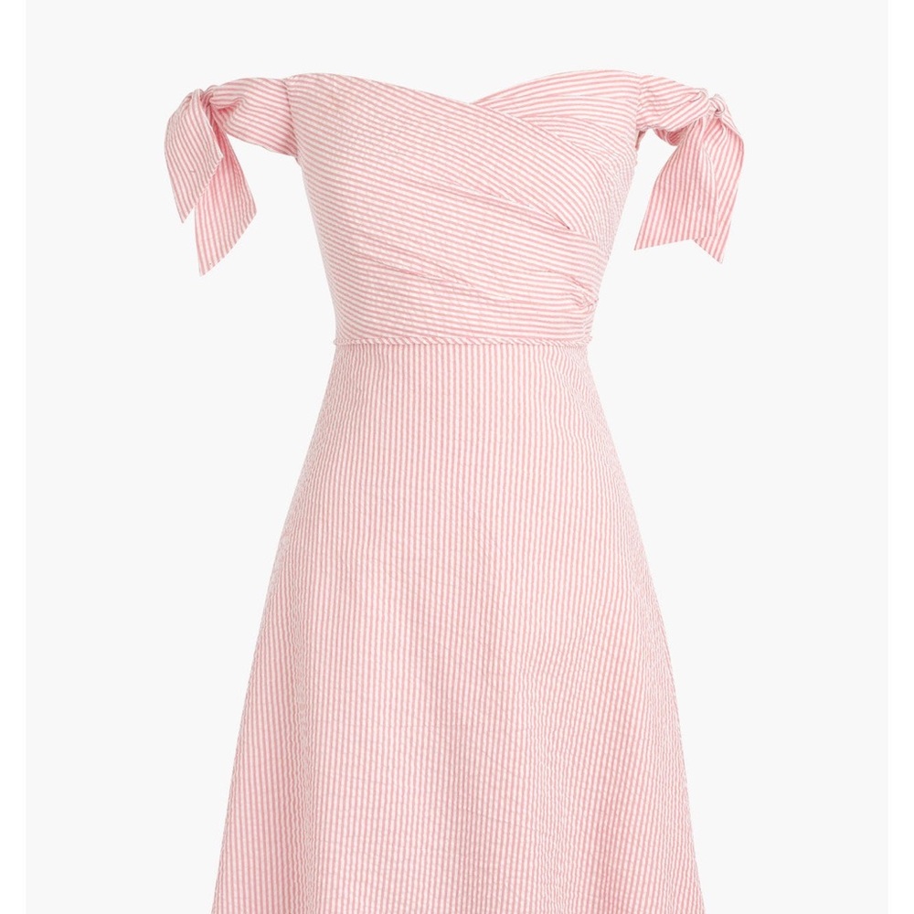 J. Crew tie shoulder strapless dress